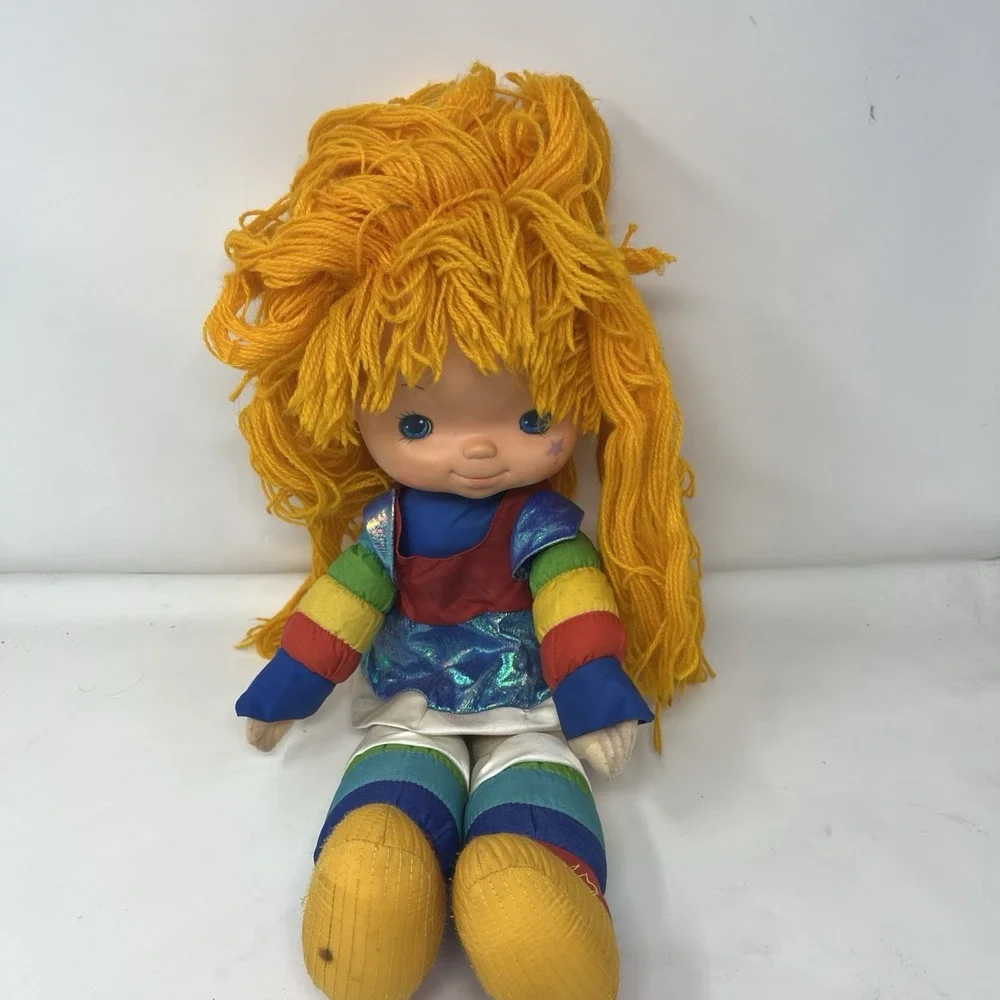Rainbow Brite 18in Soft Body Cloth Doll Blonde Straight Hair Vintage 1983